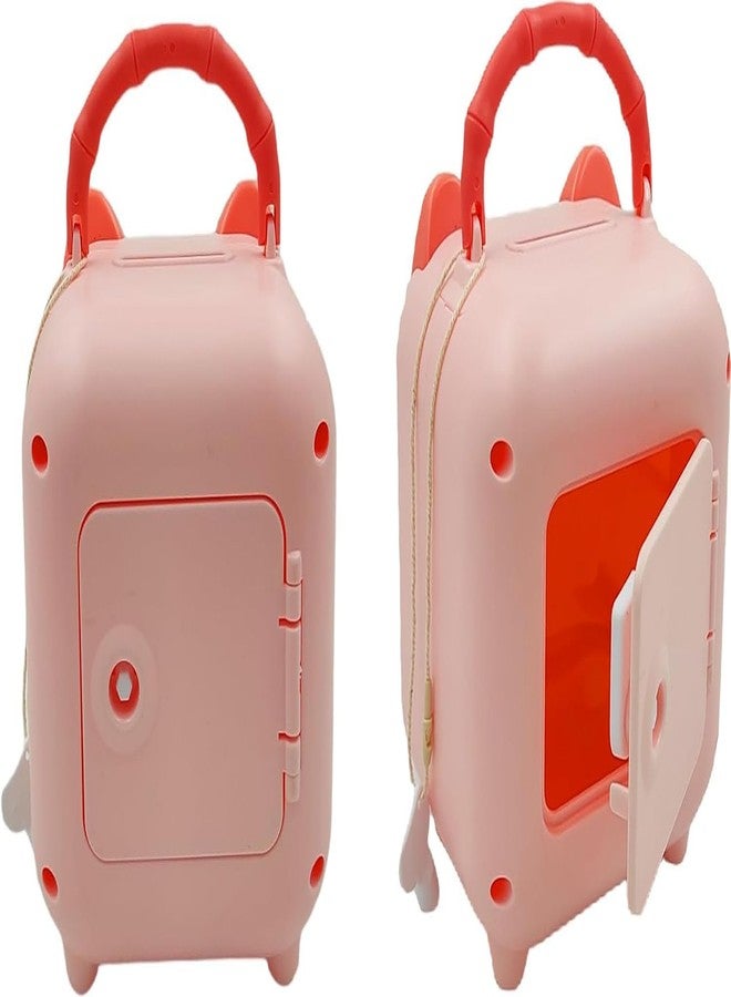 Crafty Cuddle Piggy Bank Pig Shape Coin Box, Money Saving Coin Bank with Key & Lock for Kids, Cartoon Money Bank Gulak for Money Bank for Kids Return Gifts for Kids (Pink) - Image 2